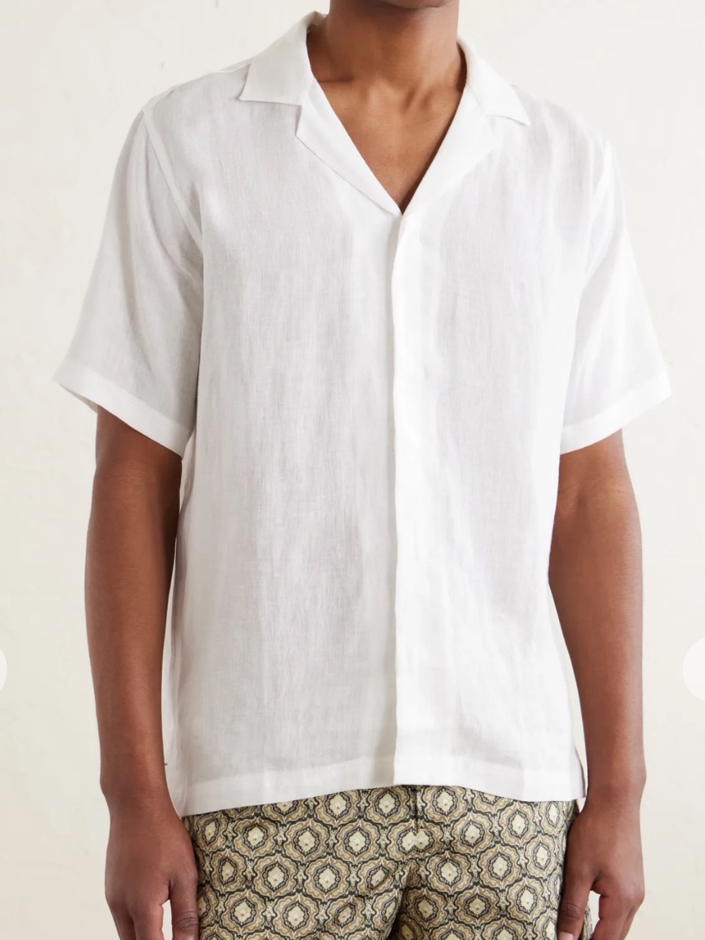 NWT 2026 Orlebar Brown Maitan II Linen Shirt Small